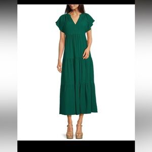 Green Calvin Klein maxi dress